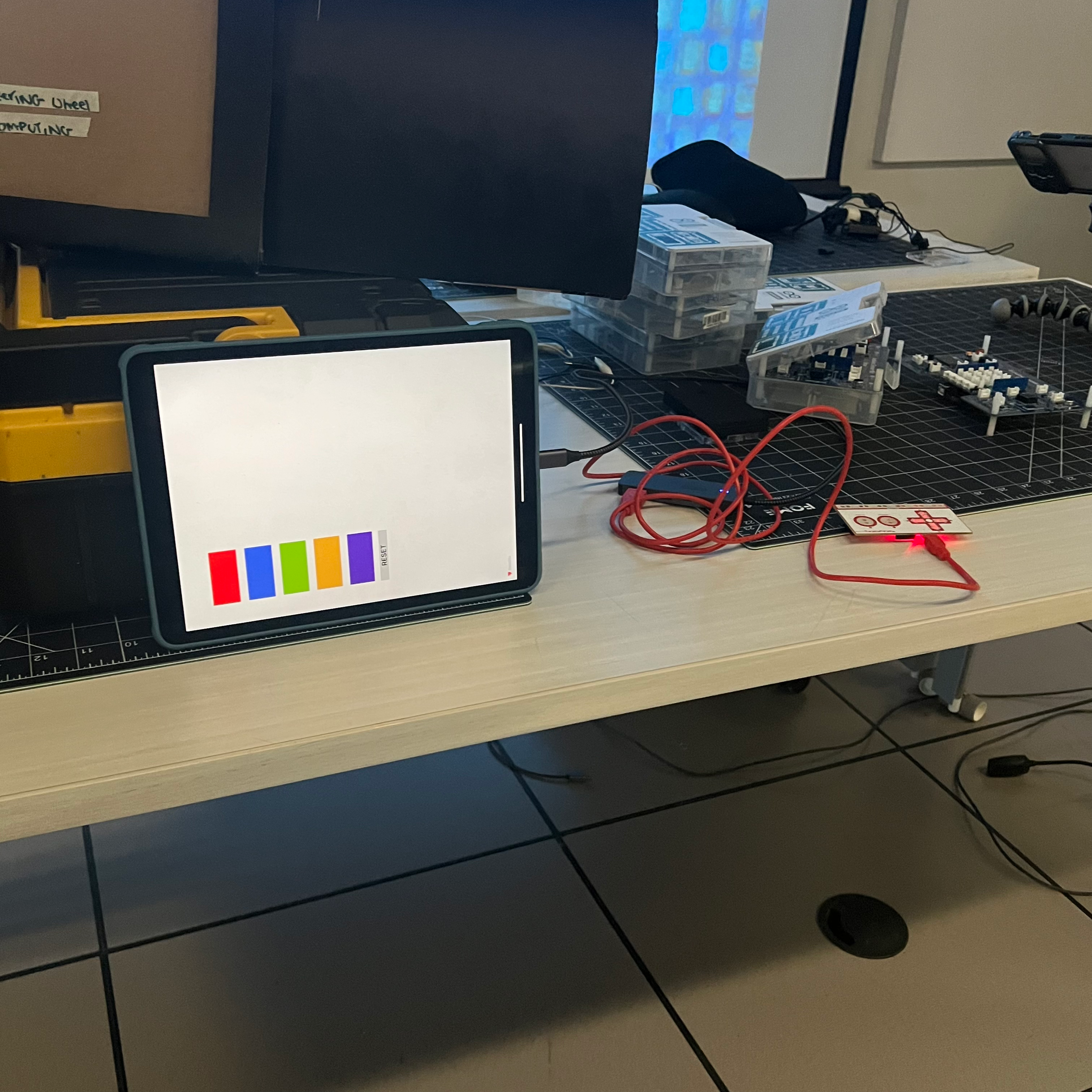 Testing breath sensor with real-time mobile display