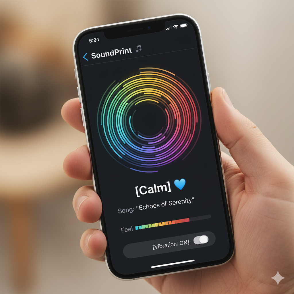 The soundprint app in the protopie